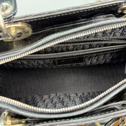 Dior | Lady Dior Large - Black Patent Leather (Excellent Condition) - CONS