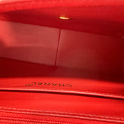 Chanel | Diana Flap Shoulder Bag – Red Lambskin & Gold Hardware (Excellent Condition)