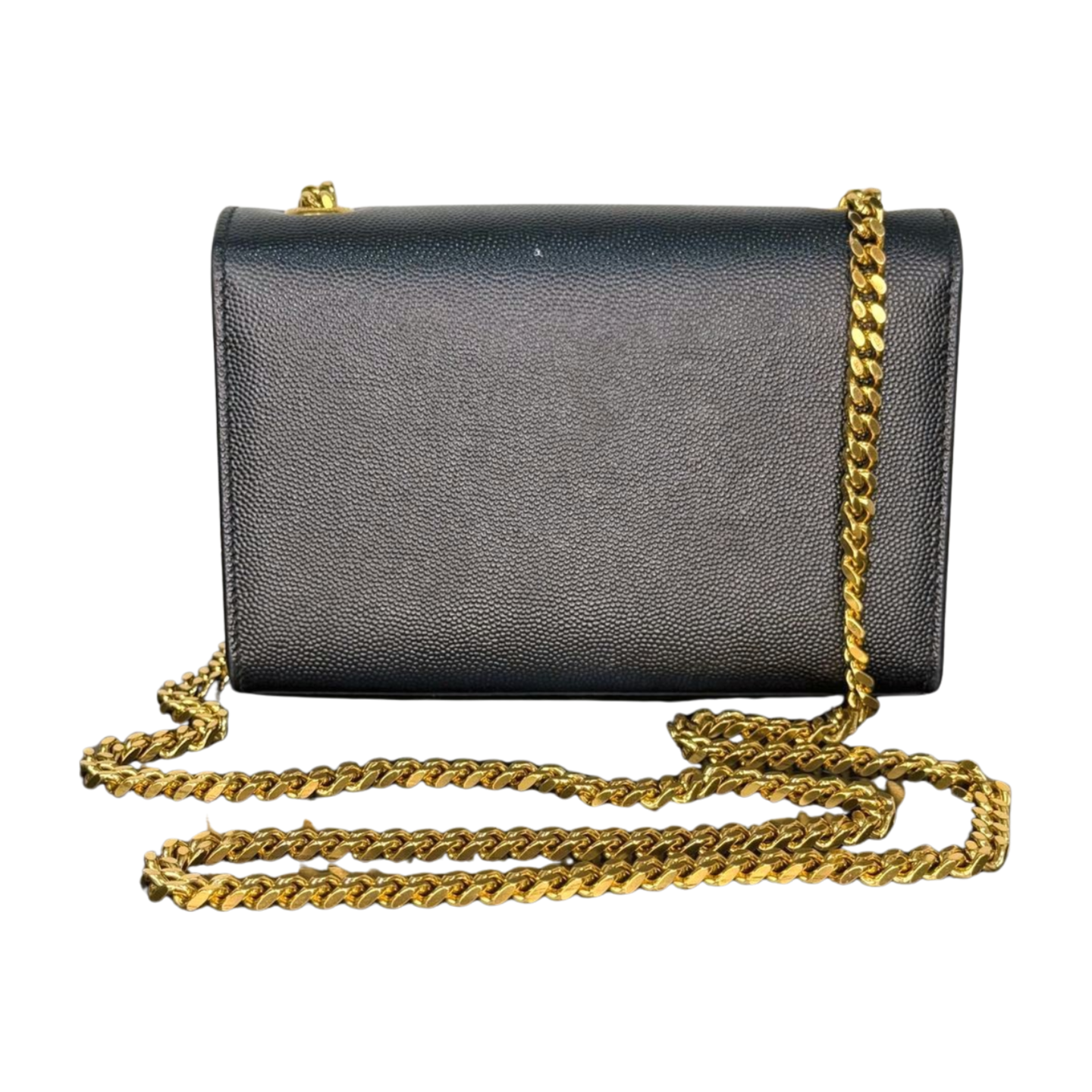 YSL | Black Small Sling Bag with Gold Chain (Excellent Condition) - CONS