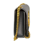 YSL | Black Small Sling Bag with Gold Chain (Excellent Condition) - CONS