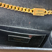 YSL | Black Small Sling Bag with Gold Chain (Excellent Condition) - CONS