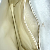 Celine | Tri-Color Leather Clutch – White, Red & Navy with Gold Hardware (Excellent Condition)