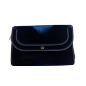 Gucci | Vintage Navy Velvet GG Evening Clutch (Good Vintage Condition)