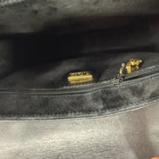 Gucci | Vintage Black Leather & Crocodile Saddle Shoulder Bag (Good Condition)