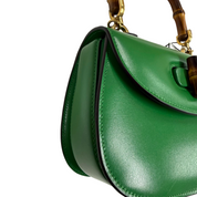 Gucci | Small Green Leather Bamboo Top Handle Bag (Excellent Condition)