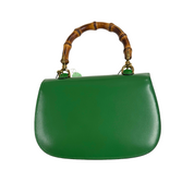 Gucci | Small Green Leather Bamboo Top Handle Bag (Excellent Condition)