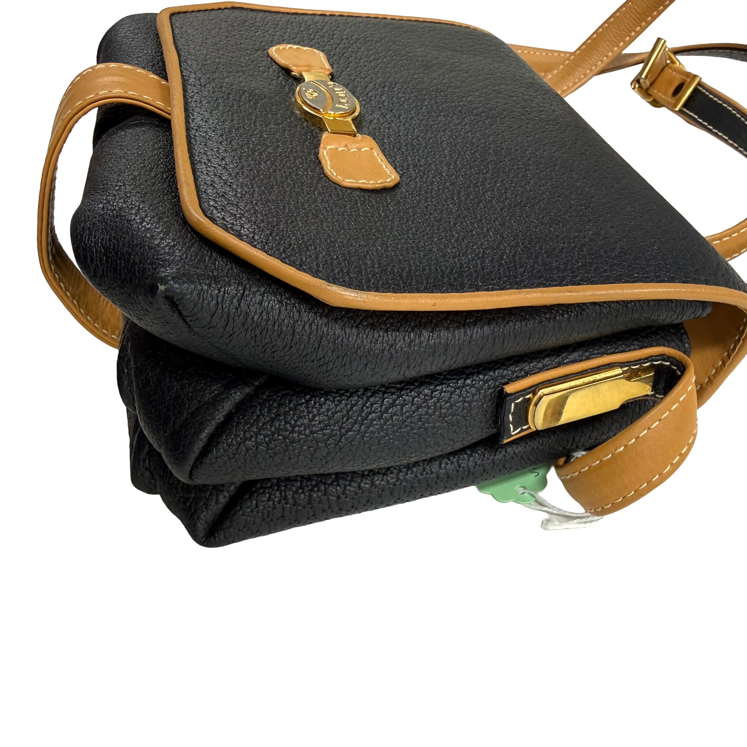 Gucci Plus | Vintage Black & Tan Leather Crossbody Bag (Excellent Condition)