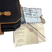 Gucci Plus | Vintage Black & Tan Leather Crossbody Bag (Excellent Condition)