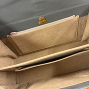 Vintage Genuine Ostrich Leather Handbag – Grey (JRA Certified) Pristine Condition)