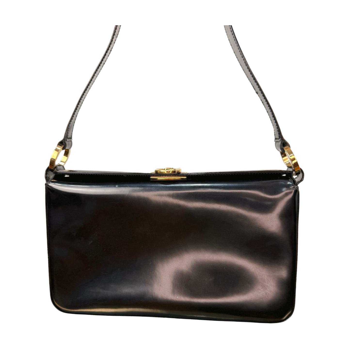 SF - Black Box Calf Leather Handbag (Excellent Condition) - CONS