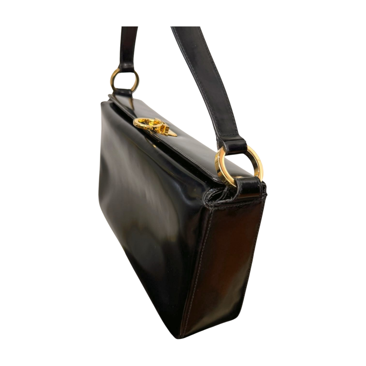 SF - Black Box Calf Leather Handbag (Excellent Condition) - CONS