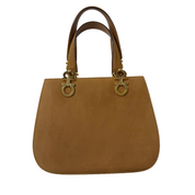 Salvatore Ferragamo | Vintage Gancini Leather Top Handle Bag – Tan (Good Condition)