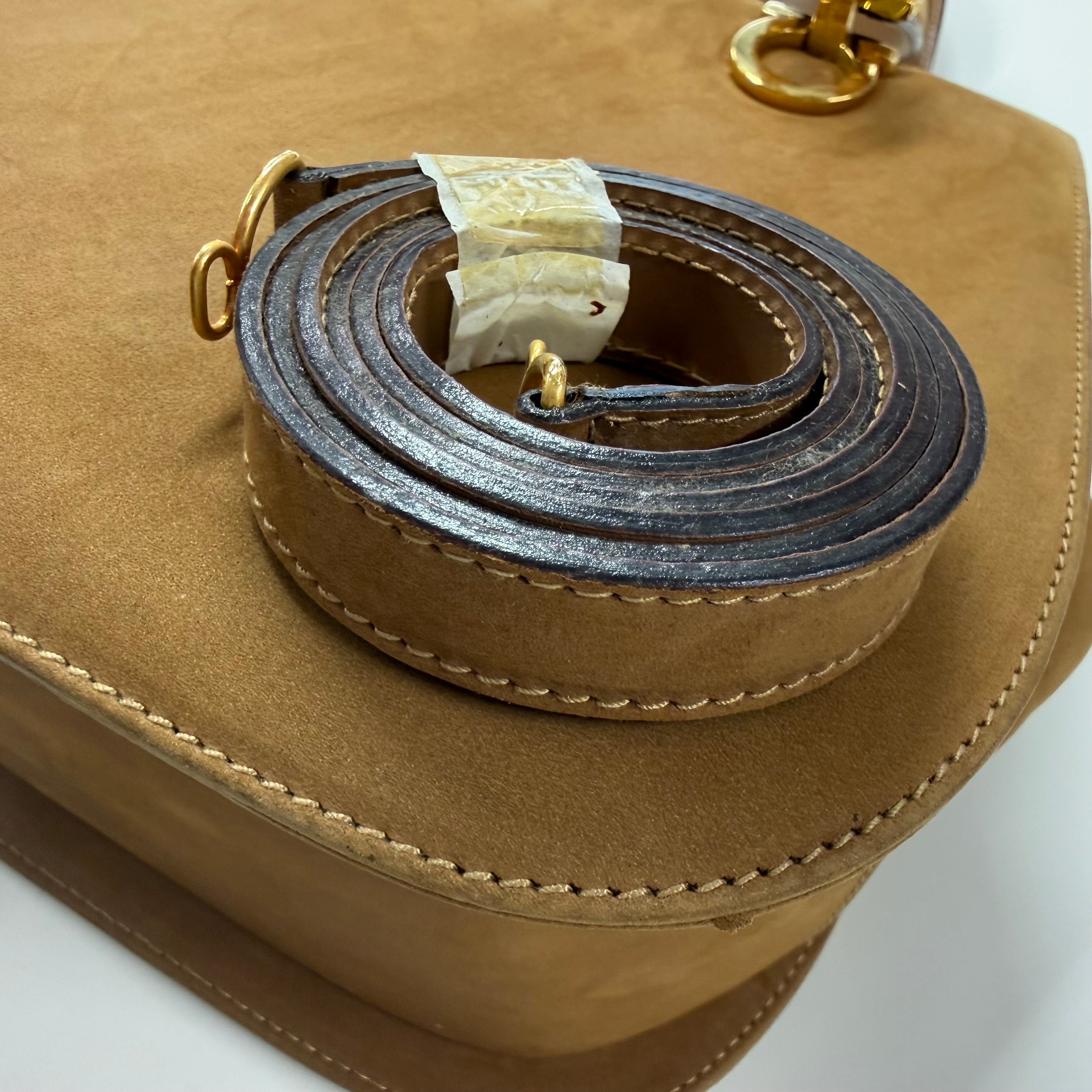 Salvatore Ferragamo | Vintage Gancini Leather Top Handle Bag – Tan (Good Condition)