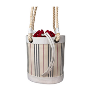 Burberry - Rope Handles Bucket Handbag in White Leather (Excellent Condition) - CONS