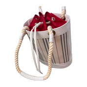 Burberry - Rope Handles Bucket Handbag in White Leather (Excellent Condition) - CONS