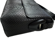 Gucci | Black Python Shoulder Bag – Sculptural Resin Handle (Good Condition)