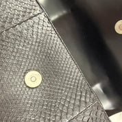 Gucci | Black Python Shoulder Bag – Sculptural Resin Handle (Good Condition)