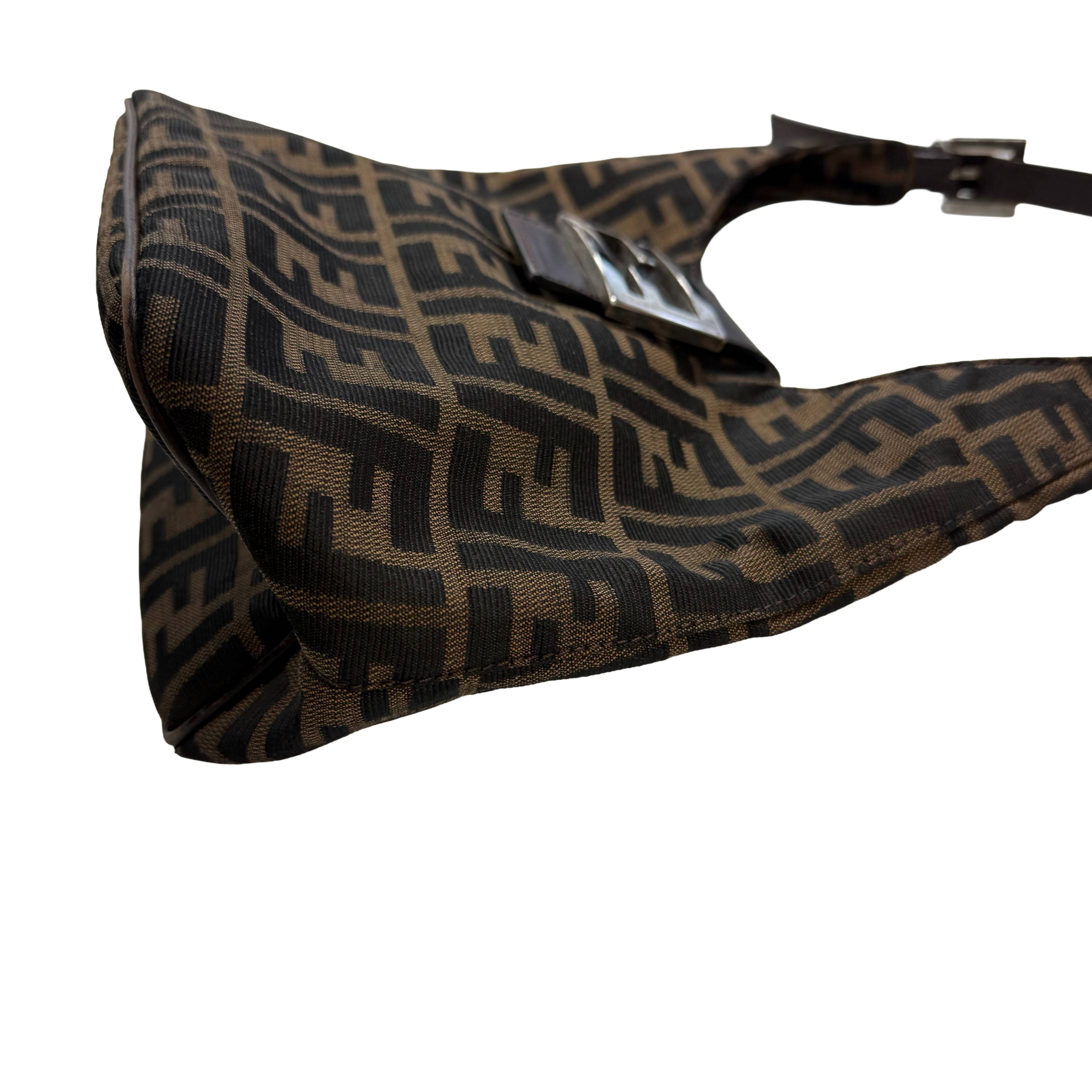 Fendi | Vintage Zucca Canvas Baguette Shoulder Bag – Brown (Good Condition)