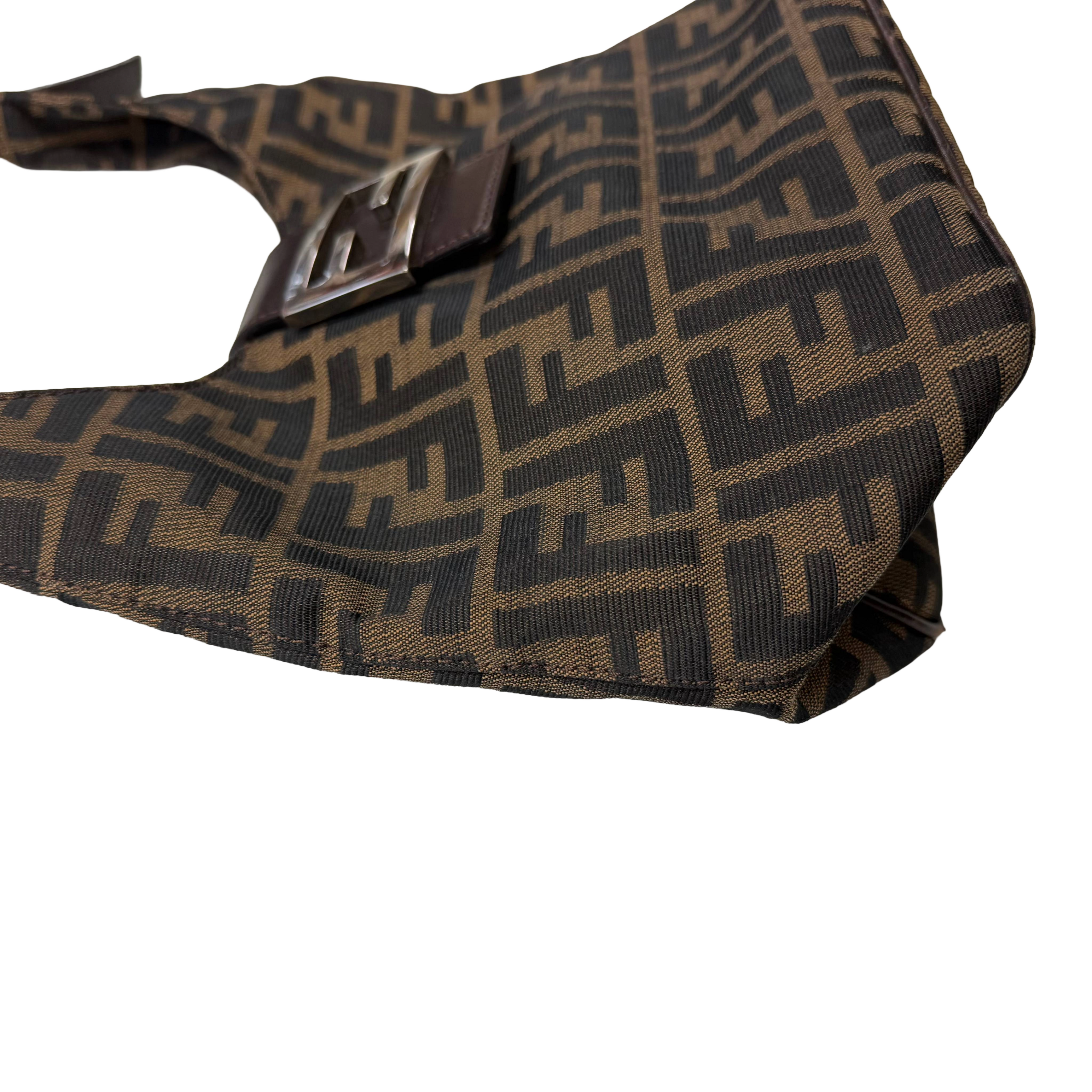 Fendi | Vintage Zucca Canvas Baguette Shoulder Bag – Brown (Good Condition)