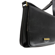 Burberry | Vintage Black Leather Crossbody Shoulder Bag (Good Condition)
