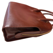 Salvatore Ferragamo | Vintage Brown Pebbled Leather Top Handle Bag (Excellent Condition)