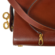 Salvatore Ferragamo | Vintage Brown Pebbled Leather Top Handle Bag (Excellent Condition)