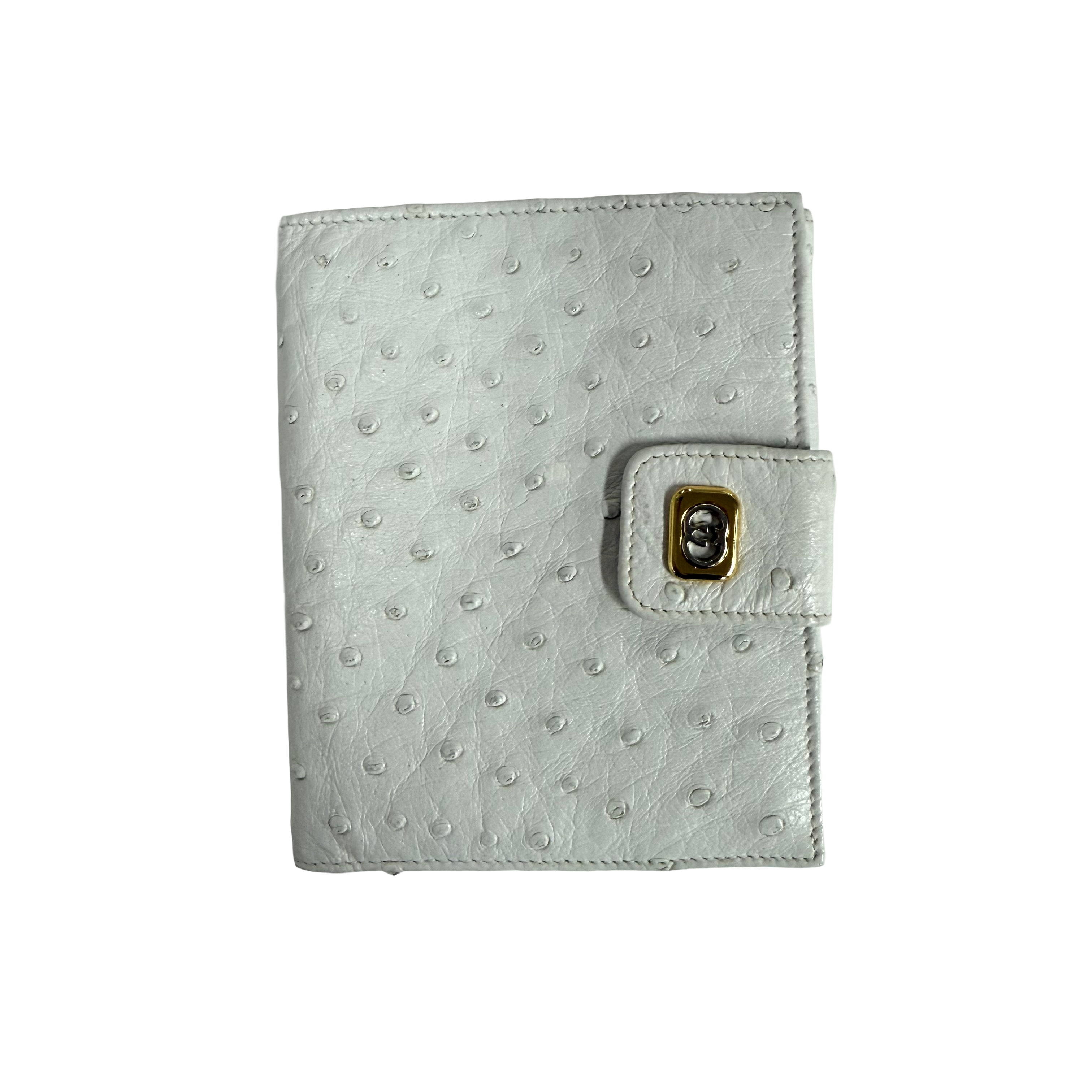 Gucci | Vintage White Ostrich Leather Bifold Wallet