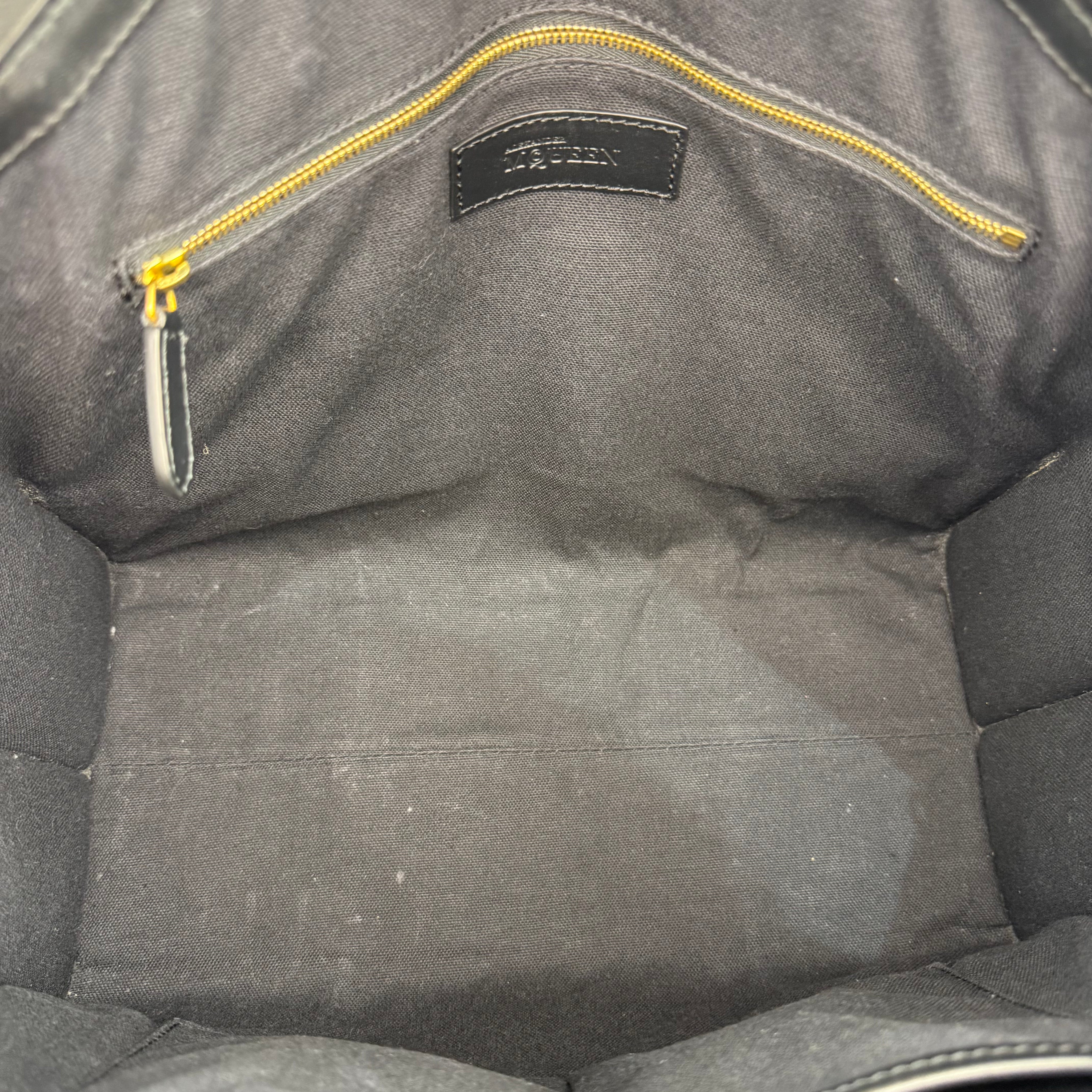 Alexander McQueen | Black Leather Zip Tote With Strap (Excellent Condition)