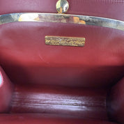 Cartier | Kiss-Lock Shoulder Bag in Burgundy Leather (Excellent Condition)