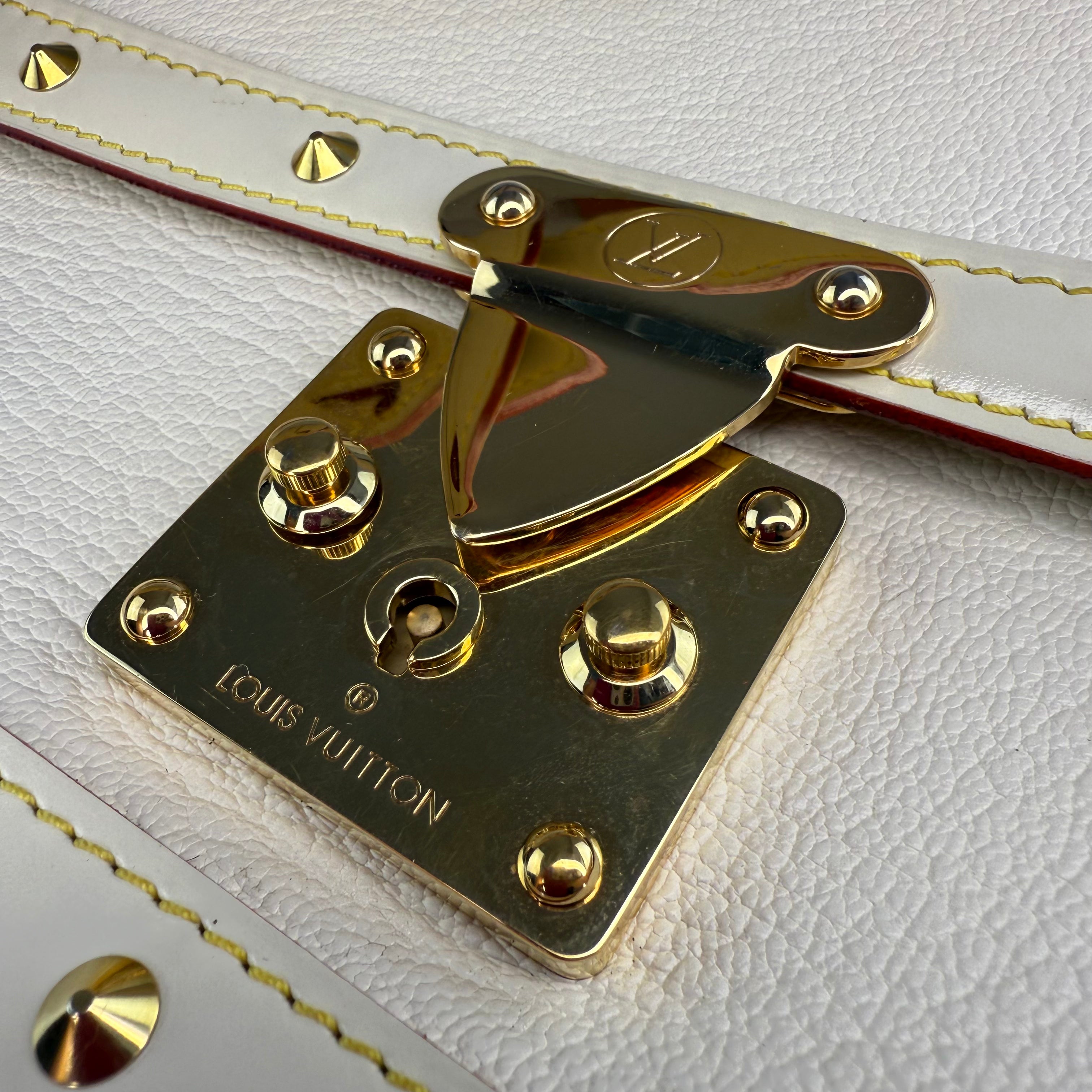 Louis Vuitton | Cream Gold Studded Bag (Excellent Condition)