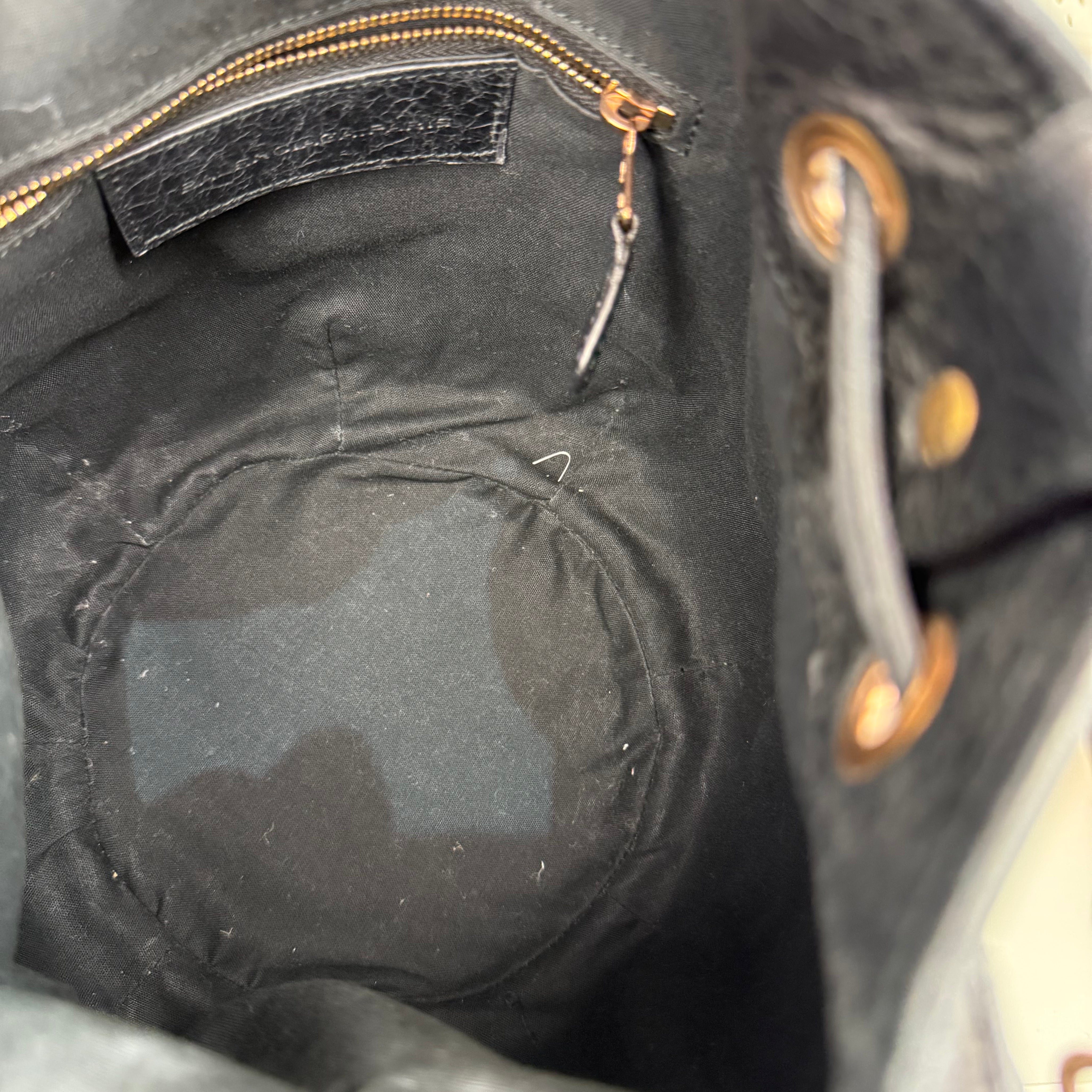 Balenciaga | Pompom in Black and Gold Hardware (Excellent Condition)