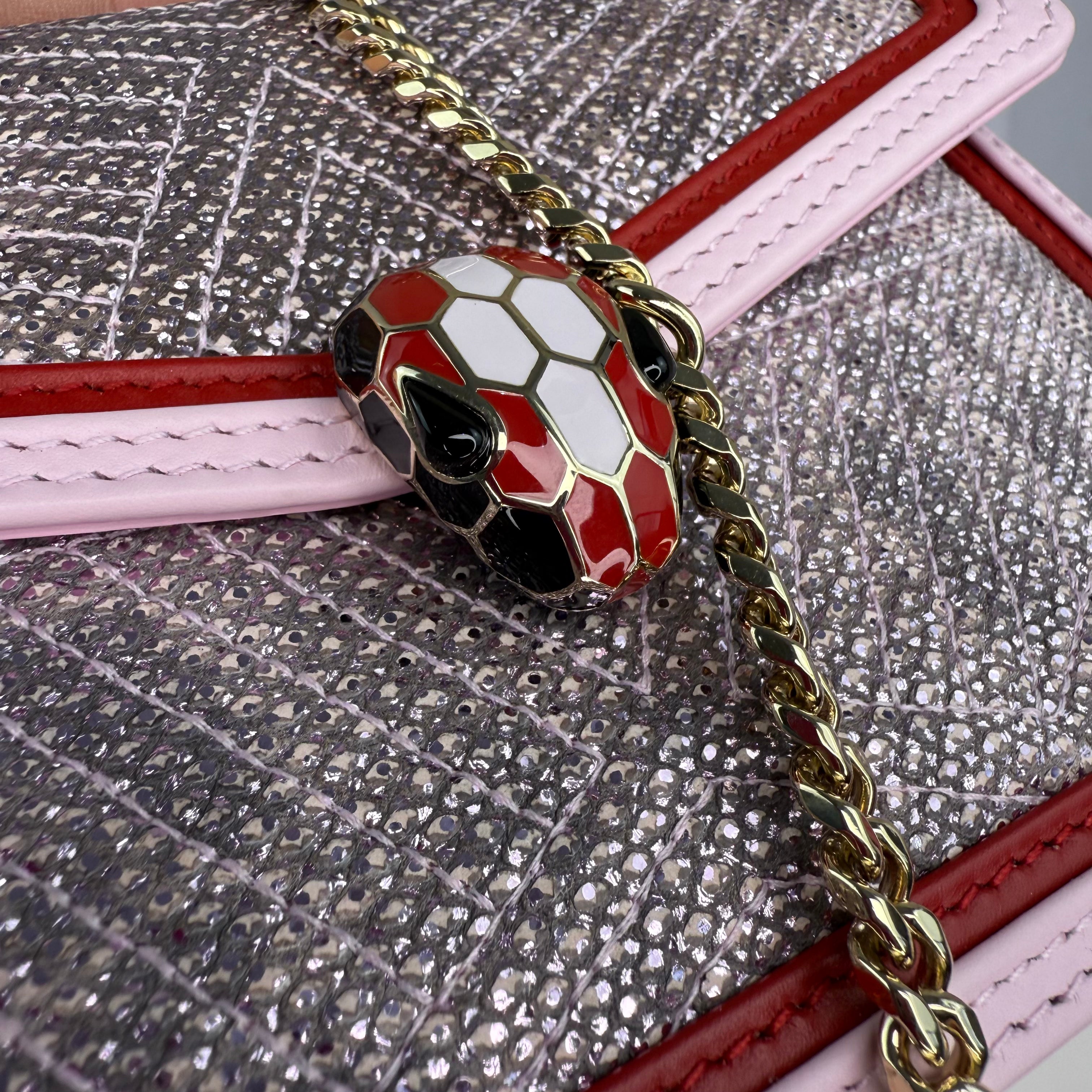 Bvlgari | Sequin Pink Serpenti Bag (Pristine Condition)