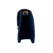 Givenchy | Blue Velvet Crystal-Embellished G Clasp Shoulder Bag (Excellent Condition)