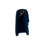 Givenchy | Blue Velvet Crystal-Embellished G Clasp Shoulder Bag (Excellent Condition)