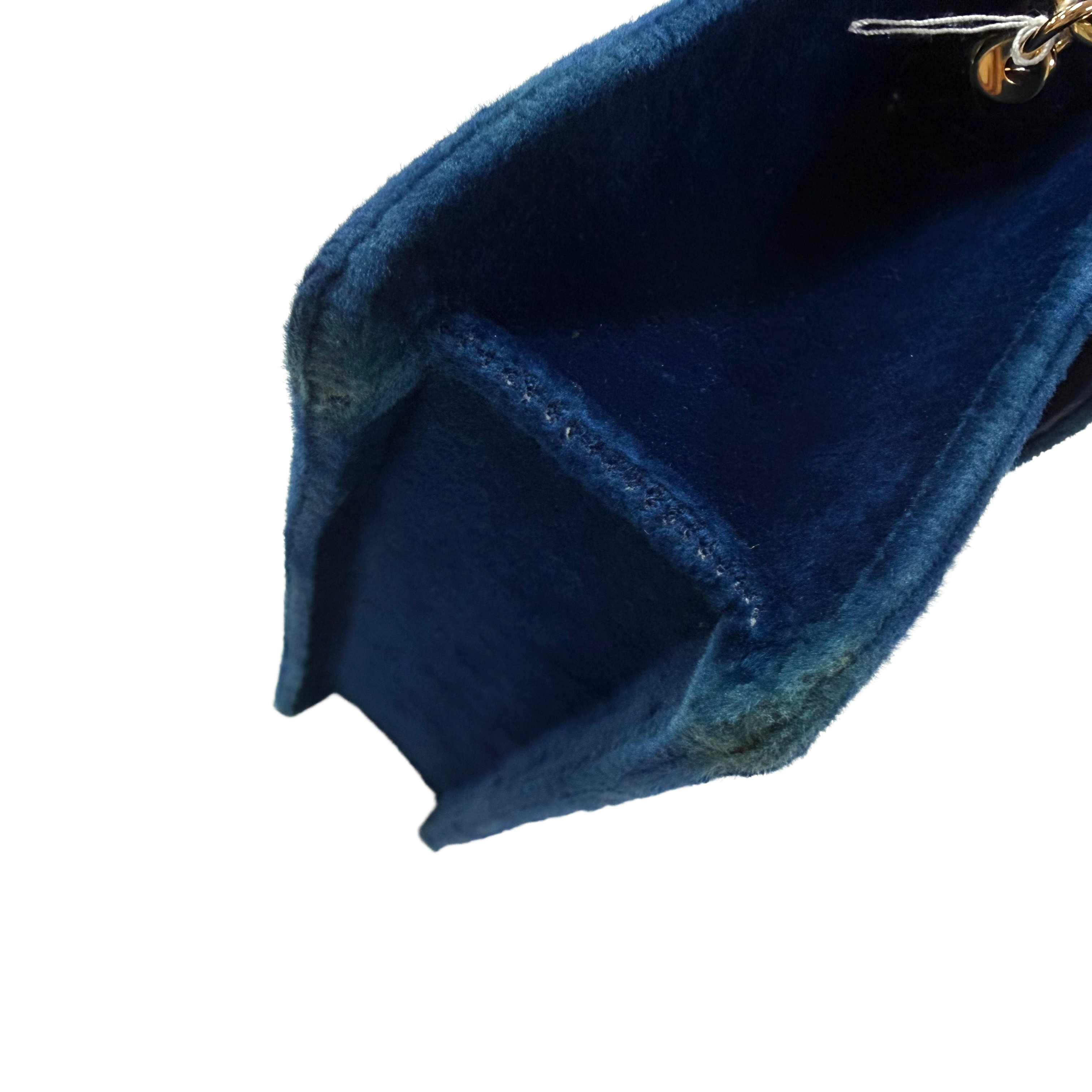 Givenchy | Blue Velvet Crystal-Embellished G Clasp Shoulder Bag (Excellent Condition)