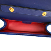 Givenchy | Blue Velvet Crystal-Embellished G Clasp Shoulder Bag (Excellent Condition)
