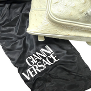 Gianni Versace | Cream Ostrich-Embossed Leather Mini Backpack (Pristine Condition)