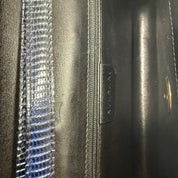 Bvlgari | Navy Lizard Embossed Leather Shoulder Clutch (Pristine Condition)