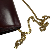 Celine | Vintage Burgundy Leather Chain Clutch Shoulder Bag (Vintage Condition)