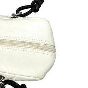 Chanel Vintage Cambon Ligne Bowler | White & Black Lambskin | Silver Hardware