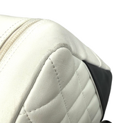 Chanel Vintage Cambon Ligne Bowler | White & Black Lambskin | Silver Hardware