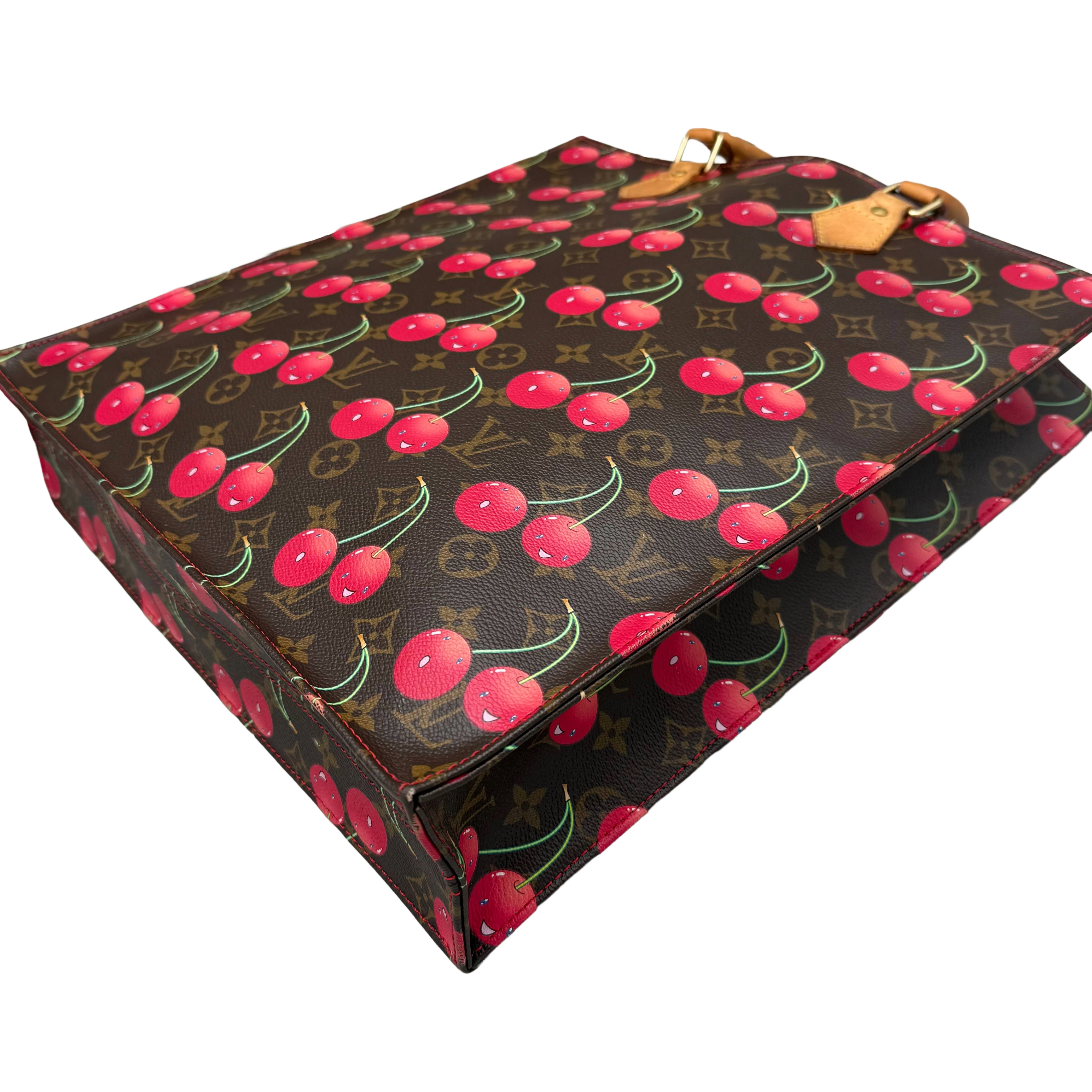 Louis Vuitton x Takashi Murakami Monogram Cerises Sac Plat | Gold Hardware