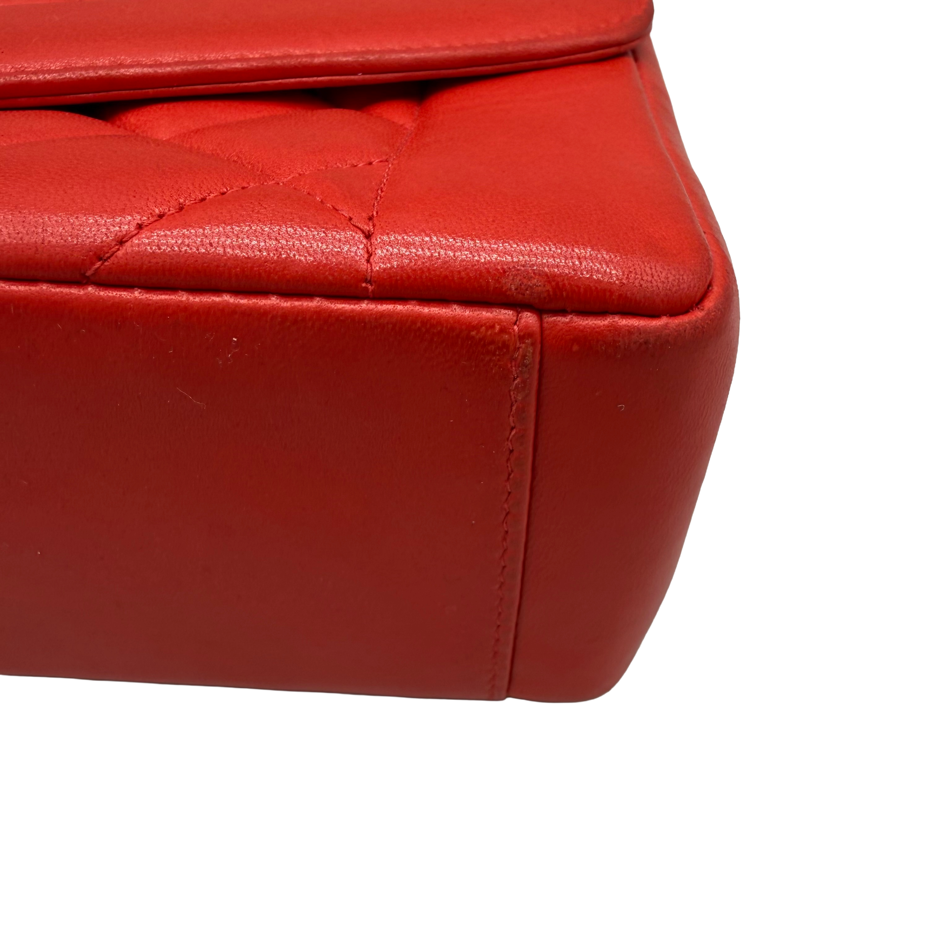 Chanel Vintage Diana Flap Large | Red Lambskin | Gold Hardware
