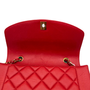 Chanel Vintage Diana Flap Large | Red Lambskin | Gold Hardware