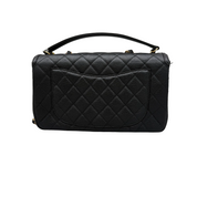 Chanel CC Filigree Flap Bag Large | Black Caviar | Aged Gold Hardware
