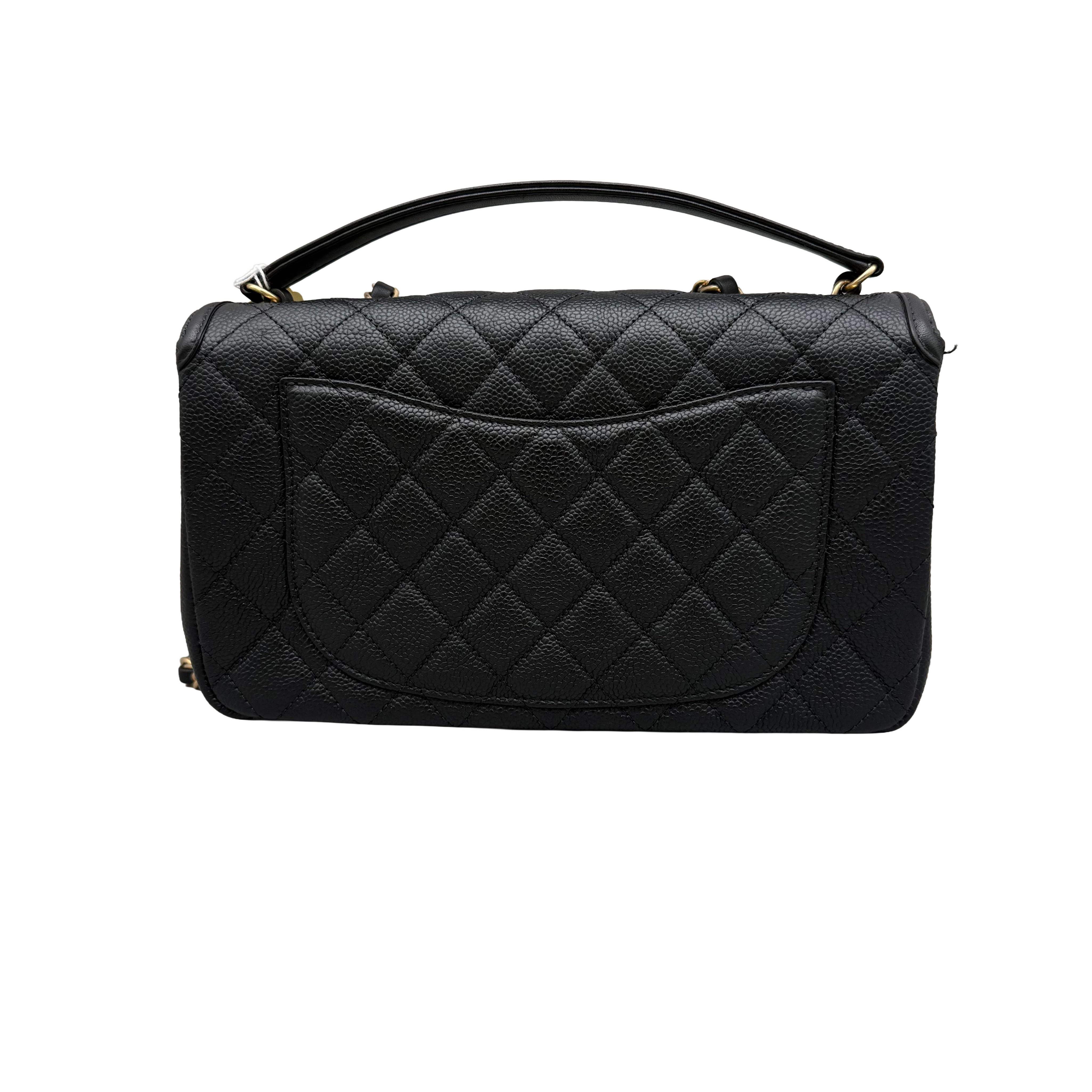 Chanel CC Filigree Flap Bag Large | Black Caviar | Aged Gold Hardware