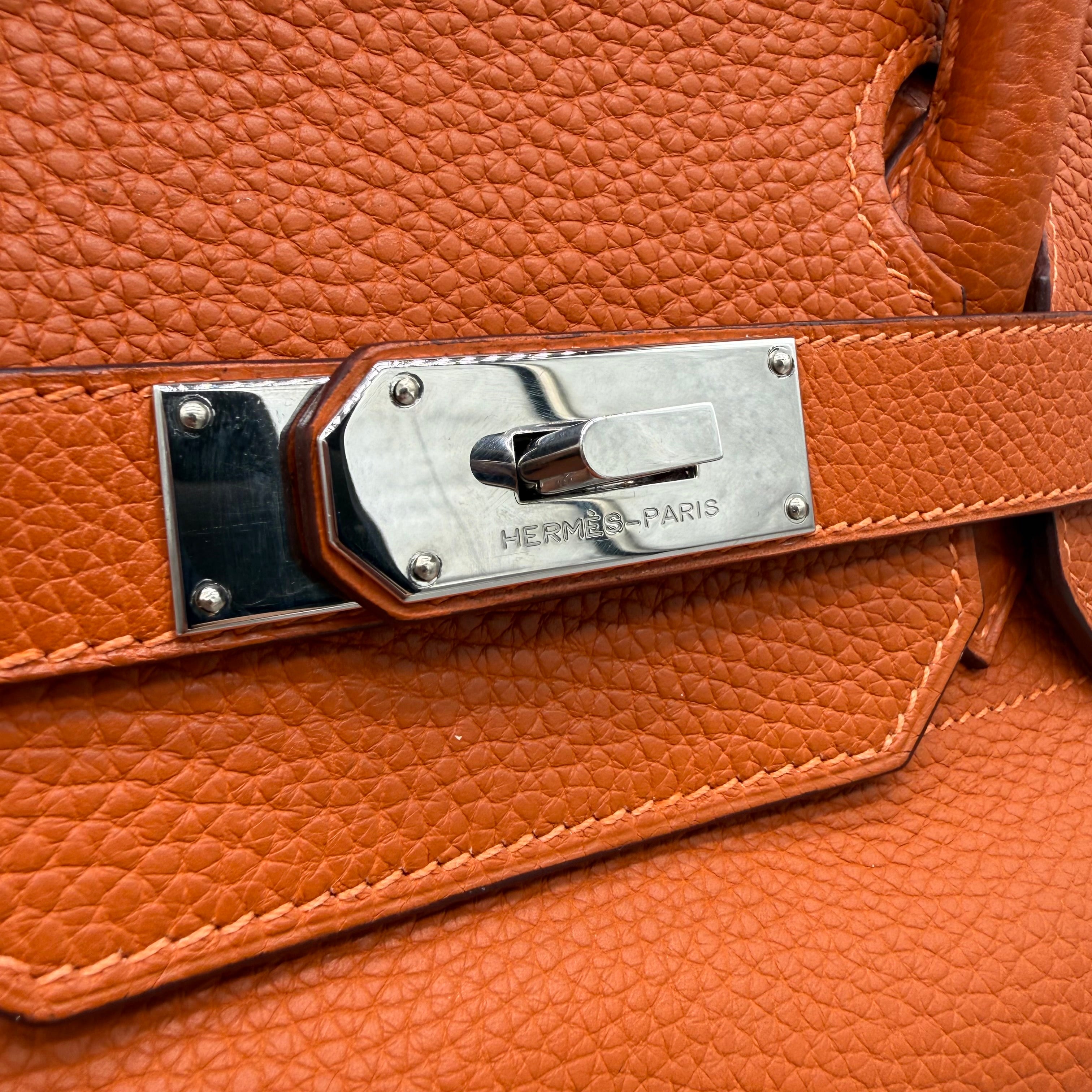Hermès Birkin JPG 42 | Orange Togo | Palladium Hardware