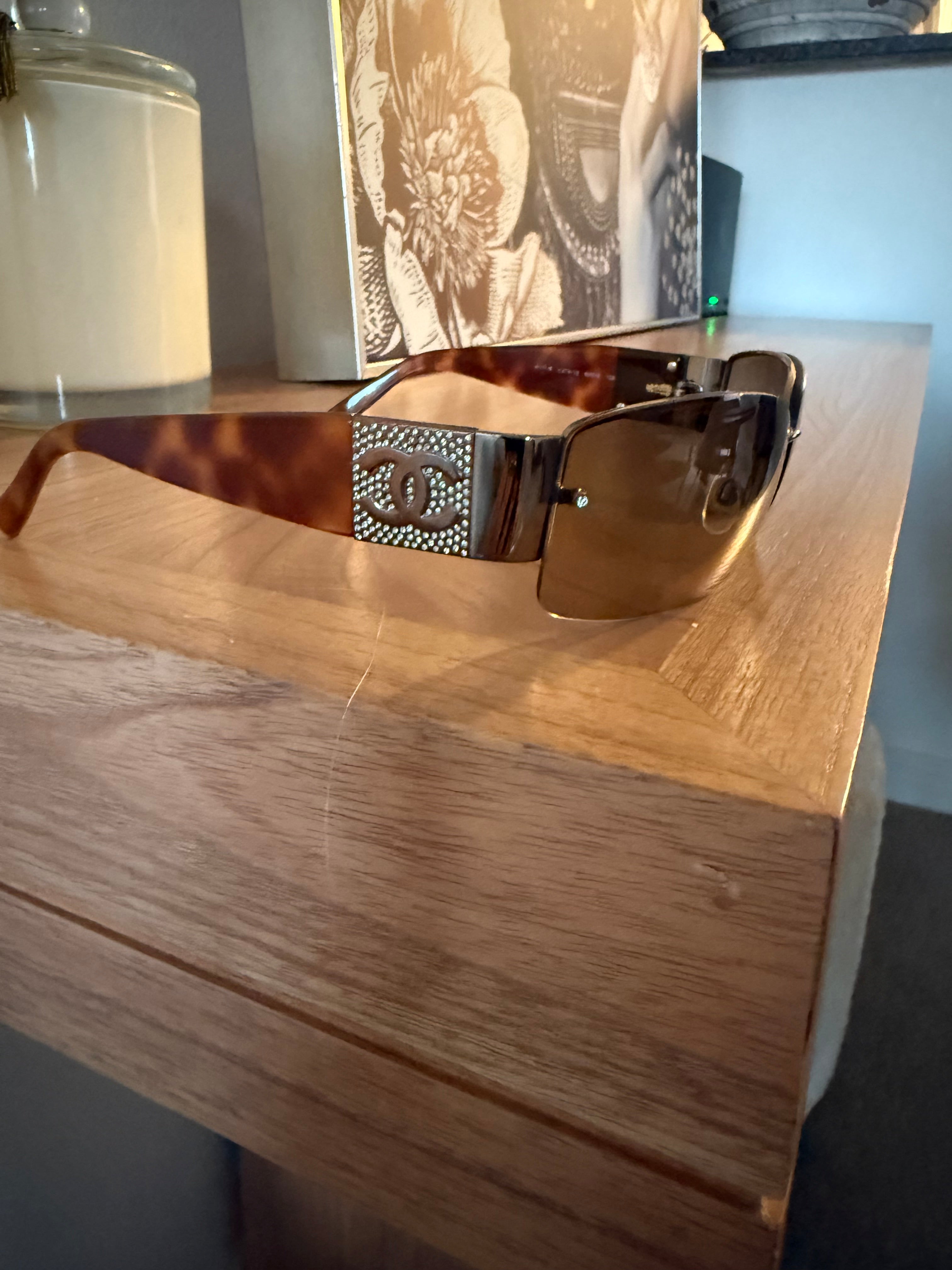 Chanel Tortoise Shell Shield Sunnies