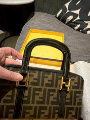 Fendi Zucca top handle wallet