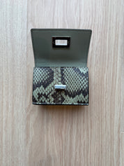 FENDI Peekaboo snakeskin micro trifold wallet